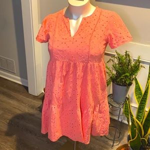 Pink Eyelet Dress